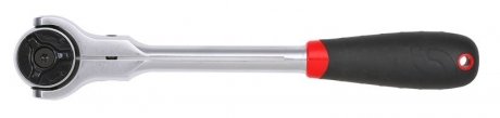 Ручка-тріскачка, 3/8 дюйма (10 мм), кількість зубців: 72, довжина: 235 мм, профіль: квадратний, тип: реверсивний, поворотна головка, для біт, для розеток, для подовжувачів, ручка: пластикова SONIC 7110202