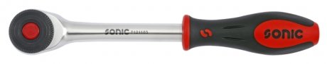 Ручка-тріскачка, 1/2 дюйма (12,5 мм), кількість зубів: 52, довжина: 277 мм, профіль: квадрат, тип: ручка, що обертається на 360°, для біт, для розеток, для подовжувачів, ручка: пластикова SONIC 7121103