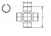 Фото автозапчастини хрестовина карданного валу (27ммx80мм) LAND ROVER DISCOVERY III, DISCOVERY IV, RANGE ROVER SPORT I, RANGE ROVER SPORT II 2.7D-5.0 07.04- SPIDAN U089 (фото 2)