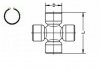Хрестовина карданного валу (26,97ммx81,75мм) FORD RANGER; FORD USA EXPLORER; HYUNDAI H-1 CARGO, H-1 TRAVEL; JEEP CHEROKEE, GRAND CHEROKEE II; LAND ROVER 110/127, 88/109 MK III 2.0-4.7 07.70- SPIDAN U100 (фото 1)