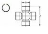 Крестовина карданного вала (27ммx74,5мм) NISSAN PATHFINDER III, TERRANO II 2.4-4.0 02.93- SPIDAN U219 (фото 2)