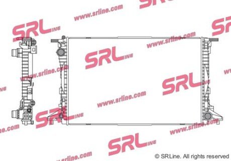 Фото автозапчасти радіатор двигуна SRLine 13K1083