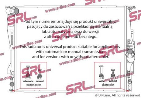 Фото автозапчасти радіатор охолодження SRLine 2001081
