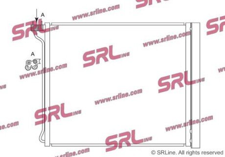 Фото автозапчастини радіатор кондиціонера SRLine 2051K8C2S