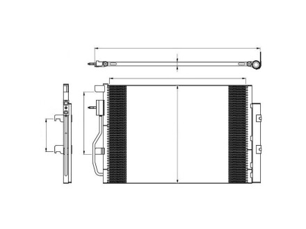 Фото автозапчасти радіатори кондиціонера Chevrolet Aveo, 11- SRLine 25B1K8C1S