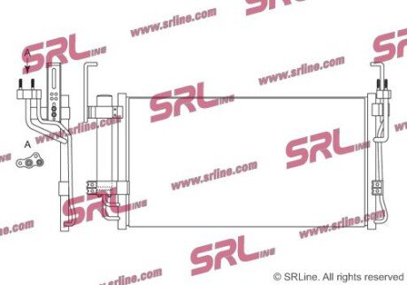 Фото автозапчасти радіатор кондиціонера SRLine 4050K8C1S