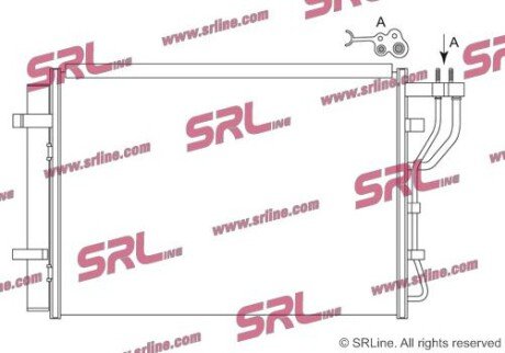 Фото автозапчастини радіатор кондиціонера SRLine 40L1K8C1S