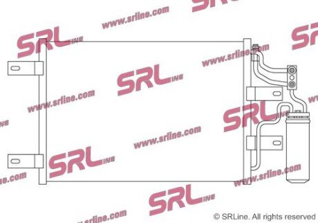 Фото автозапчасти радіатор кондиціонера SRLine 5559K8C2S