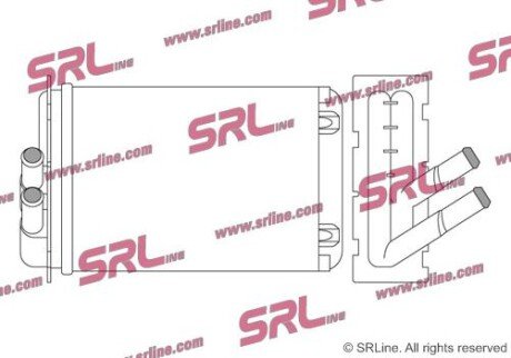 Фото автозапчасти радіатор пічки SRLine 6712N81