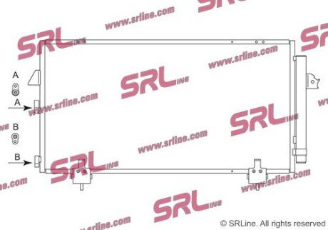 Фото автозапчасти радіатор кондиціонера SRLine 8146K8C2S