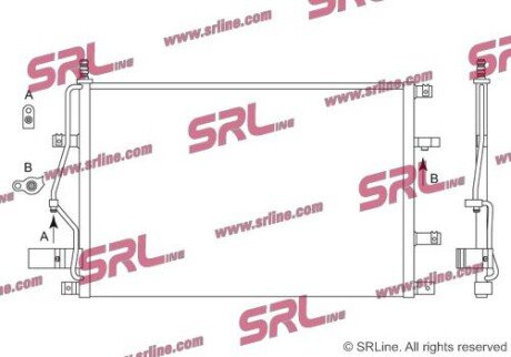 Фото автозапчасти радіатор кондиціонера SRLine 9080K8C1S