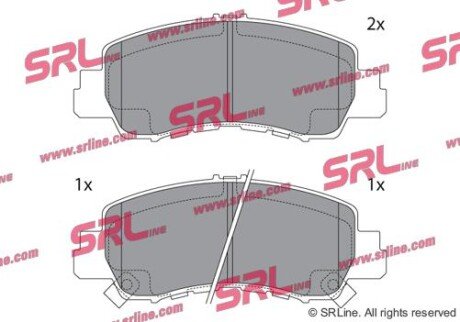 Фото автозапчасти комплект гальмівних колодок передній SRLine S7001006