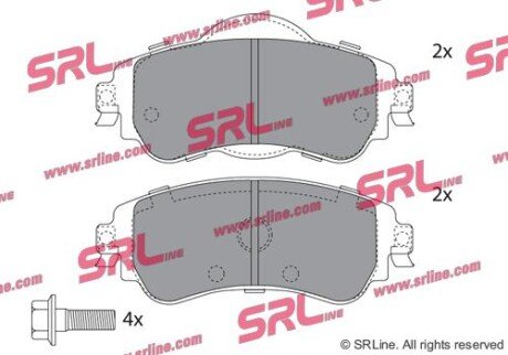 Фото автозапчастини гальмівні колодки дискові SRLine S700633