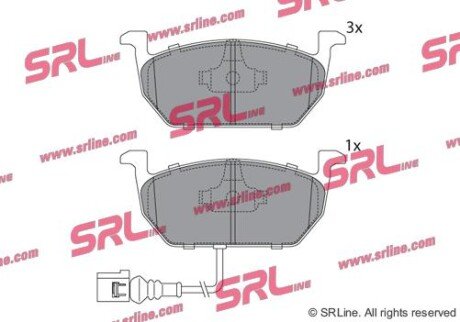 Фото автозапчастини гальмівні колодки дискові SRLine S700660