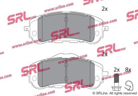 Фото автозапчасти гальмівні колодки дискові SRLine S700708