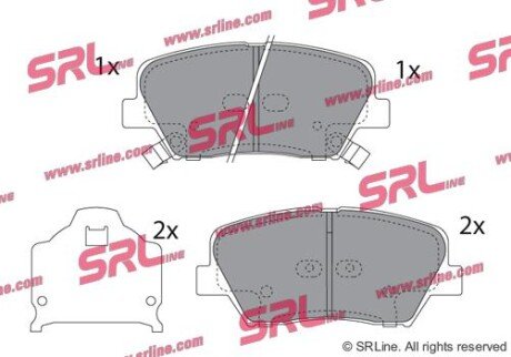 Фото автозапчасти гальмівні колодки дискові SRLine S700714