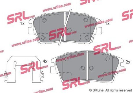 Фото автозапчастини гальмівні колодки дискові SRLine S700728