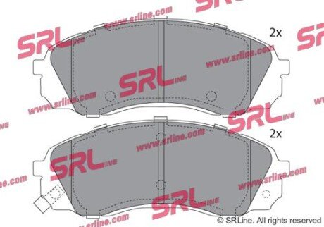 Фото автозапчастини комплект гальмівних колодок передній SRLine S700822
