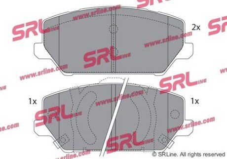 Фото автозапчасти комплект гальмівних колодок передній SRLine S700858