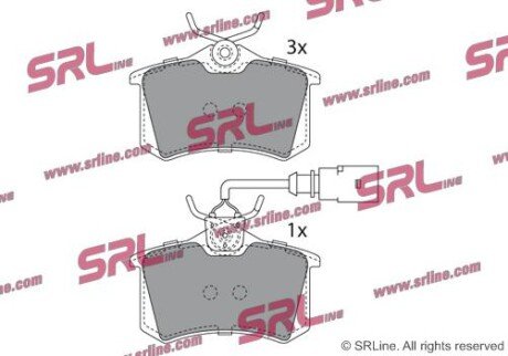 Фото автозапчастини гальмівні(тормозні) колодки SRLine S701057