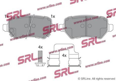 Фото автозапчастини гальмівні(тормозні) колодки SRLine S701082