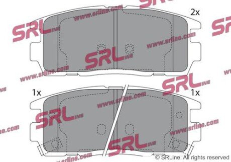 Фото автозапчасти гальмівні(тормозні) колодки SRLine S701501