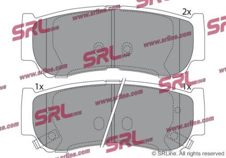 Фото автозапчасти гальмівні(тормозні) колодки SRLine S701573
