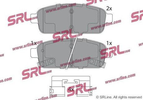 Фото автозапчасти гальмівні(тормозні) колодки SRLine S701612