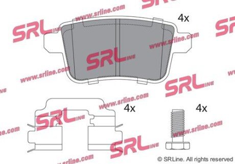 Фото автозапчасти гальмівні колодки дискові SRLine S701635 (фото 1)