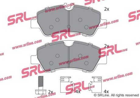 Фото автозапчасти гальмівні колодки дискові SRLine S701673