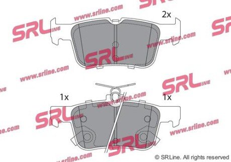 Фото автозапчасти комплект гальмівних колодок задній SRLine S701698