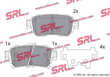 Фото автозапчасти гальмівні колодки дискові SRLine S701704