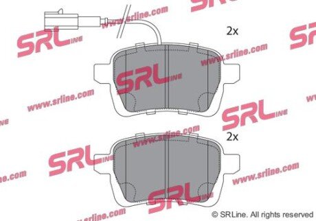 Фото автозапчастини комплект гальмівних колодок задній SRLine S701807