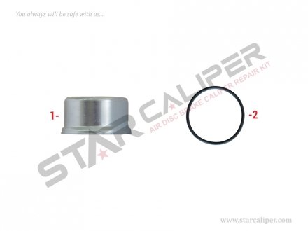 Ремкомплект суппорта Caliper Steel Cap Repair Kit StarCaliper 1026 (фото 1)