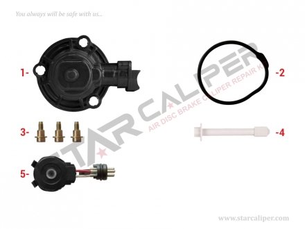 Ремкомплект суппорта Caliper Plastic Cover (2 Cables Sensor) StarCaliper 1055 (фото 1)