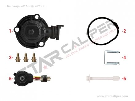 Ремкомплект суппорта Caliper Plastic Cover (3 Cables Sensor - MB) StarCaliper 1073 (фото 1)