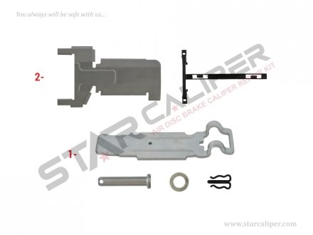 Фото автозапчастини ремкомплект суппорта Pad Retainer & Cable Protection Kit StarCaliper 1150