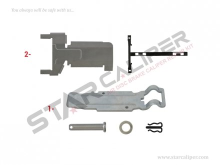 Ремкомплект суппорта Pad Retainer & Cable Protection Kit StarCaliper 1151 (фото 1)