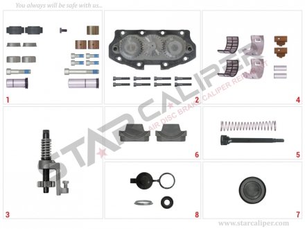 Фото автозапчасти ремкомплект суппорта Renault 440 / Ford Cargo Set StarCaliper 2005