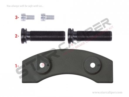 Фото автозапчастини ремкомплект суппорта Caliper Push Plate Repair Kit (Left) StarCaliper 2054