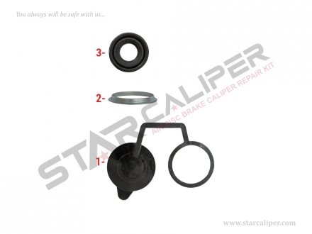 Ремкомплект суппорта Adjuster Seal & Boot Repair Kit StarCaliper 2208 (фото 1)