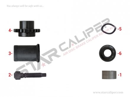 Фото автозапчастини ремкомплект суппорта Caliper Repair Kit (Right) StarCaliper 2245