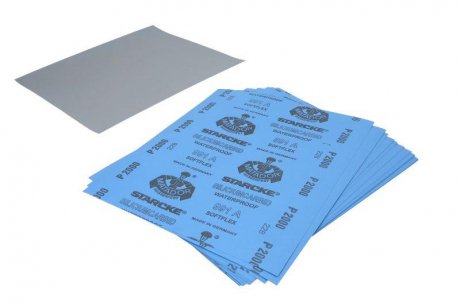 Наждачний папір MATADOR 991, аркуш, P2000, 230 х 280 мм, колір: блакитний, для ручного шліфування, 50 шт. (ціна за упаковку) STARCKE 10MW2000P