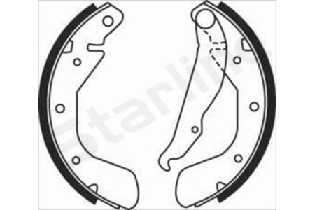 Гальмівні колодки барабанні StarLine BC 08130