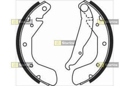 Фото автозапчасти гальмівні колодки барабанні StarLine BC 08130