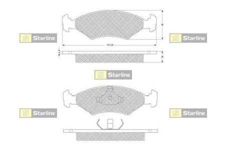 Фото автозапчастини гальмівні колодки дискові StarLine BD S033