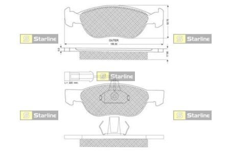 Гальмівні колодки дискові StarLine BD S123