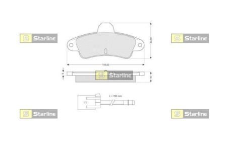 Фото автозапчасти гальмівні колодки дискові StarLine BD S176