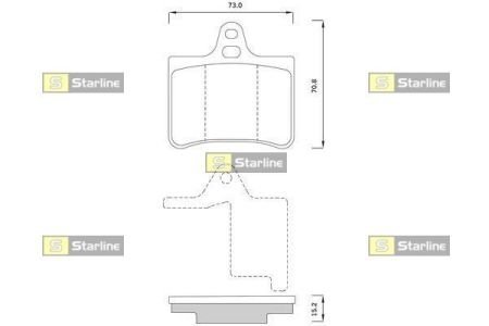 Фото автозапчасти гальмівні колодки дискові StarLine BD S358