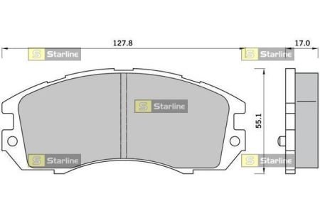 Фото автозапчасти гальмівні колодки дискові StarLine BD S388